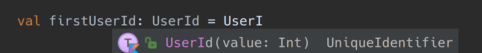 Screen shot of code completion with a type alias in IntelliJ IDEA.