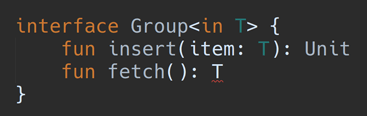 An error caused by making the type parameter out, but including it as a function argument.
